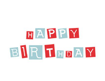 Color Block Birthday Greeting Cards
